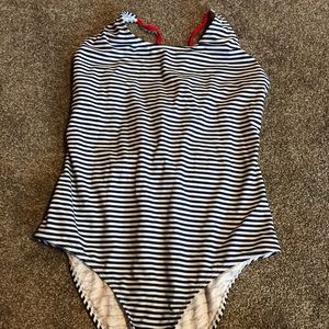 Super cute striped one piece swimsuit